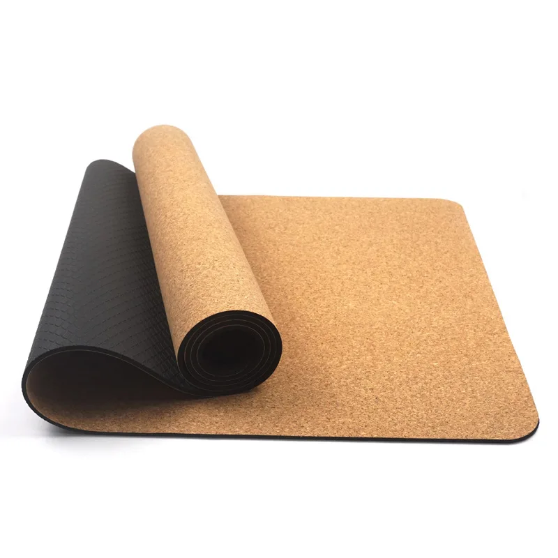 

New arrival premium fitness custom logo eco friendly cork yoga mat 5mm, Customized color