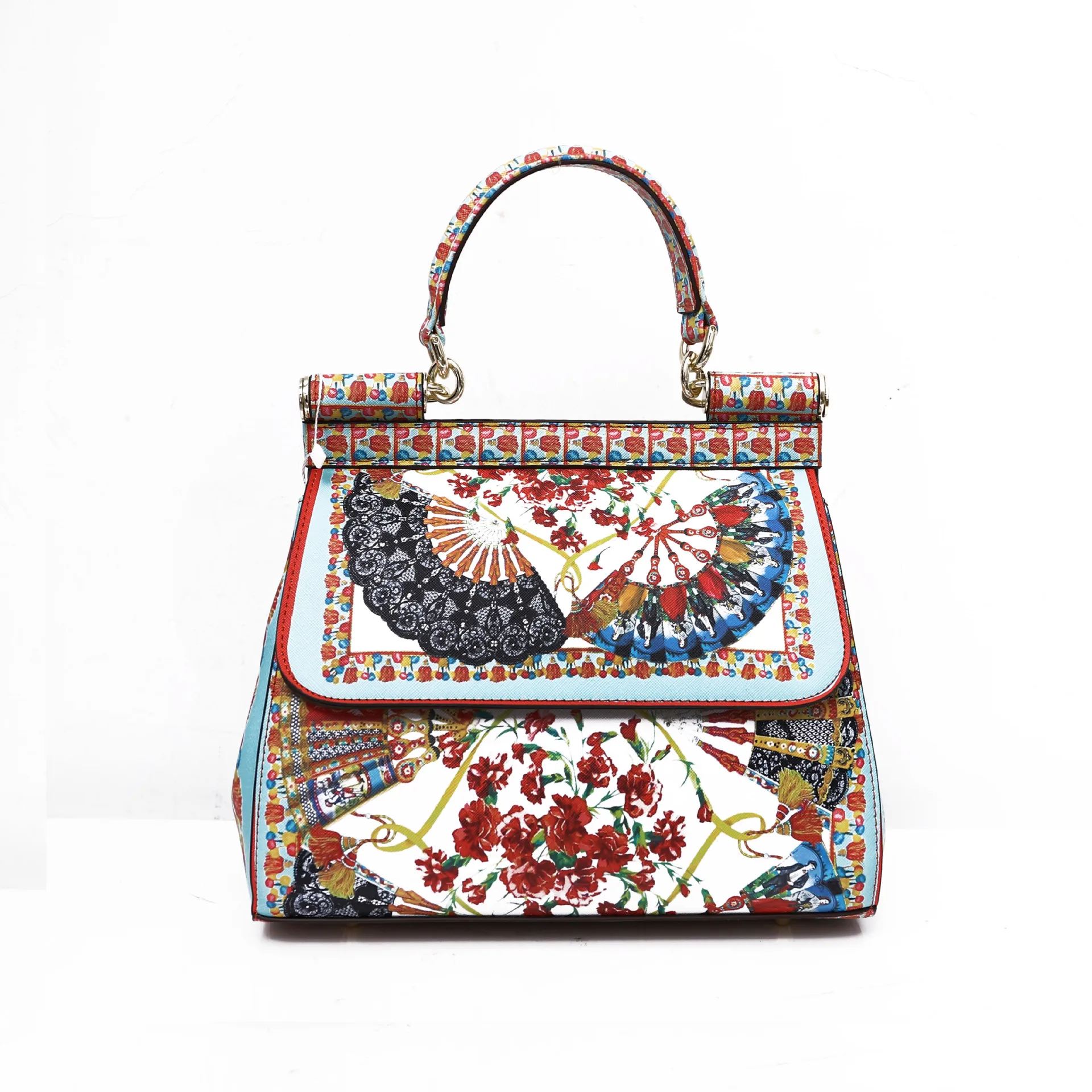 

2021 High - quality printed handbag with a lady's bag - European and American retro wholesale light luxury lady's bag