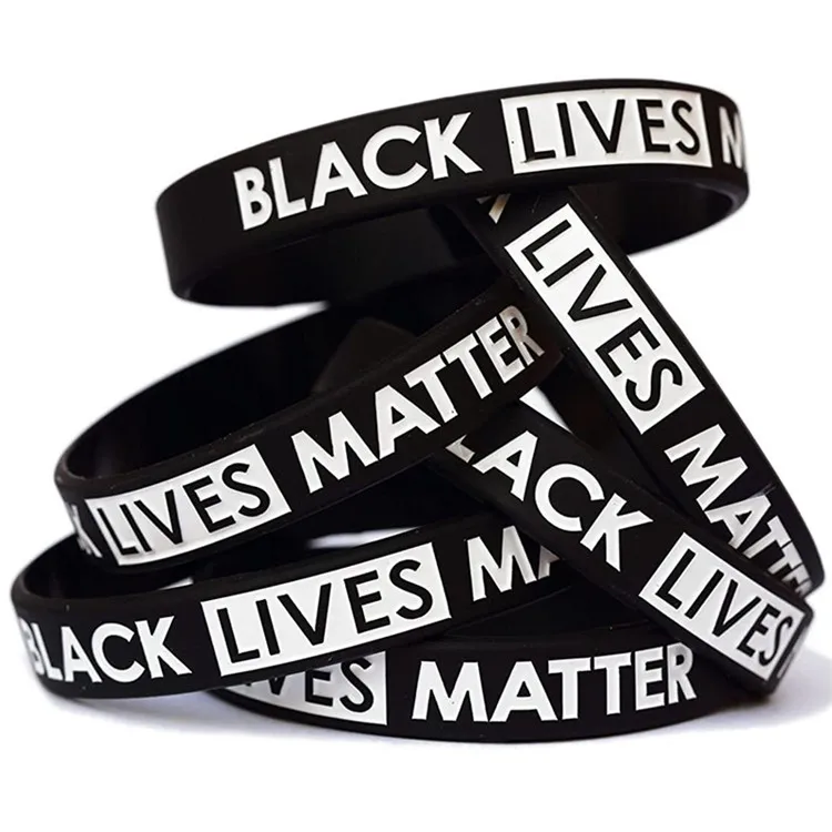 

100% Factory CHEAP Silicone Black Lives Matter Wristband Bracelets, Any pantone colors