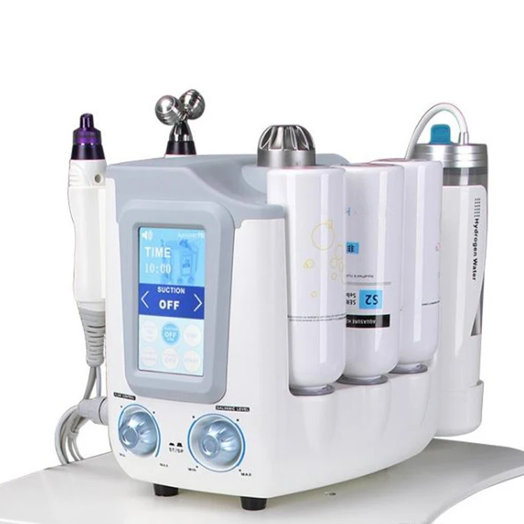 

New Machine Aquasure H2 O2 Bubble Jet Peel Machine For Facial Deep Cleaning Peeling For With Aqua Peel Hydrogen Water Galvanic, White