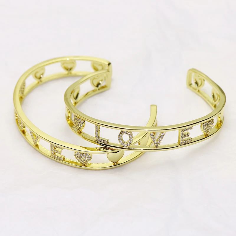 

2021 fashion zircon bangles LOVE bangles crystal bracelets for women zircon bangles for women luxury jewelry accessories 51583