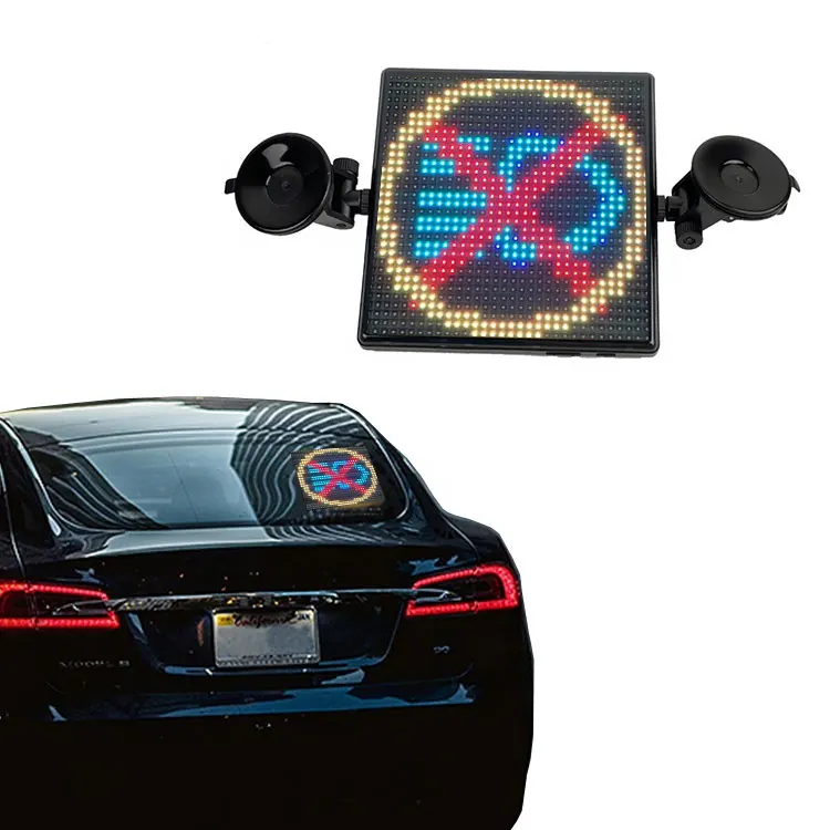 

Car Star Voice Control Emoji Car LED Display Pixel 64x64 Smart LED Car Sign