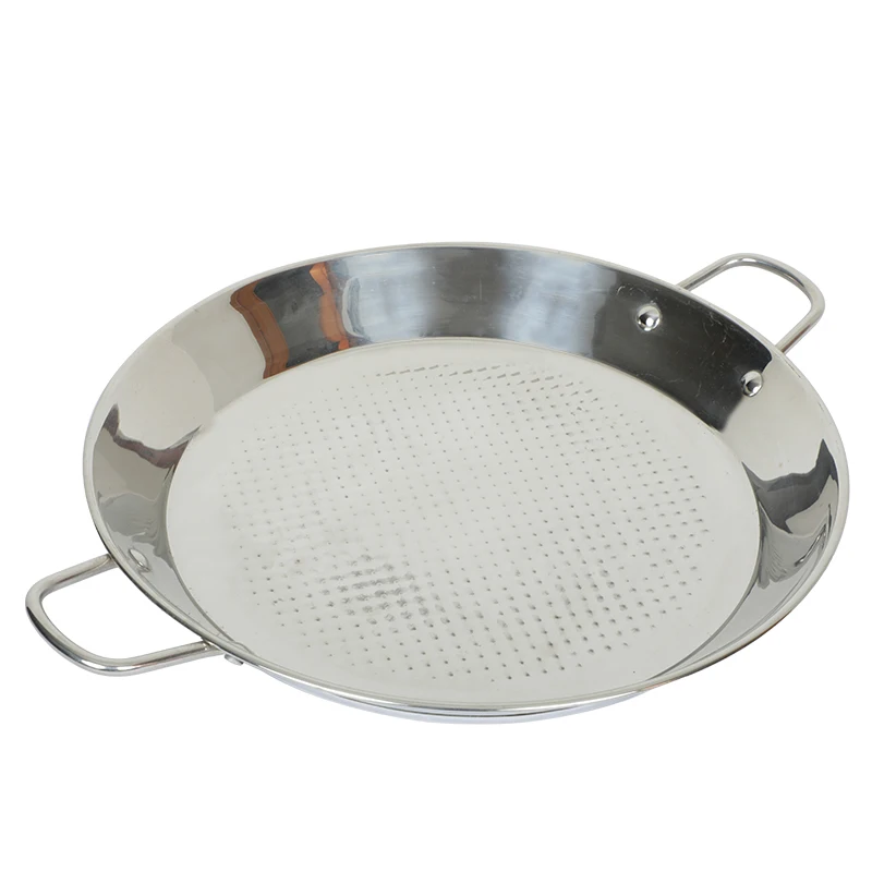

Hot Sale Restaurant Equipment Commercial Stainless Steel Seafood Paella Pan For Cooking