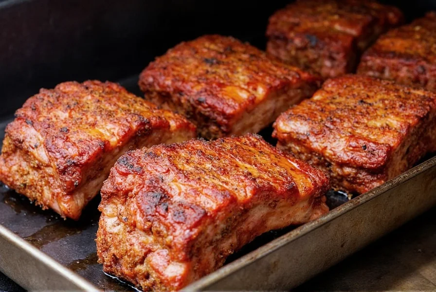 Marinated ribs in fridge