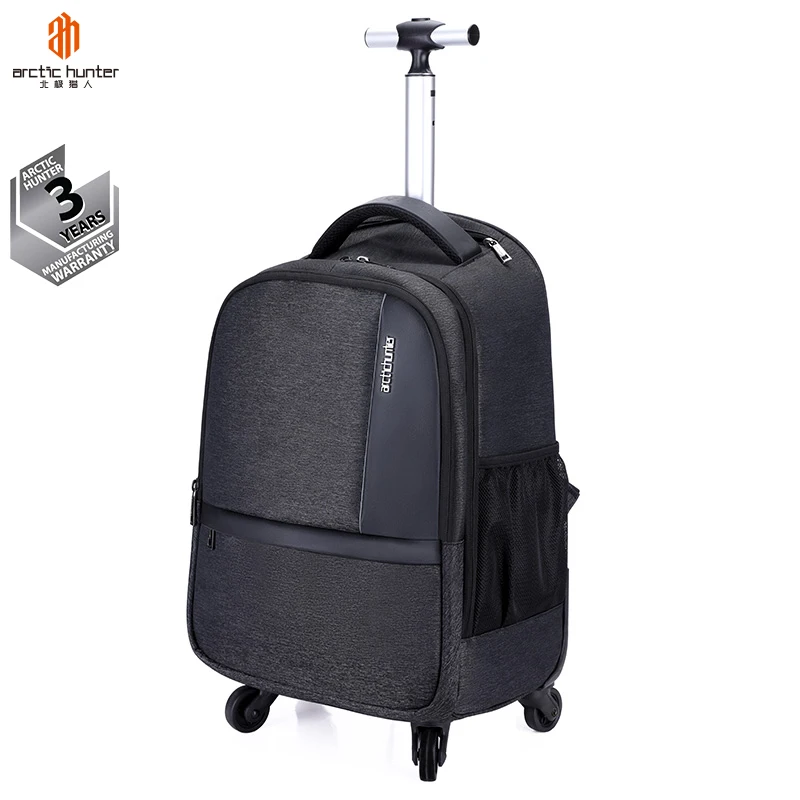 

2021 Nylon Waterproof 4 Wheeled Trolley Backpack With wheels School Laptop Travel Bag Backpack Trolley Travel, Black/blue/grey