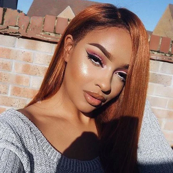 

Wholesale High Quality Base Lace Wig Natural 27# Hair Straight Silky Ful LaceWig