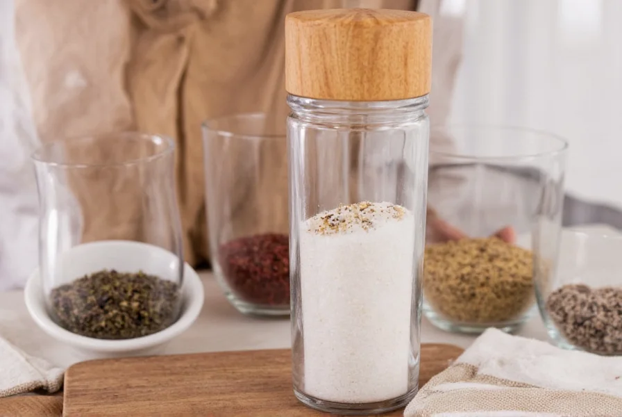 Spice rack with various seasoned salts