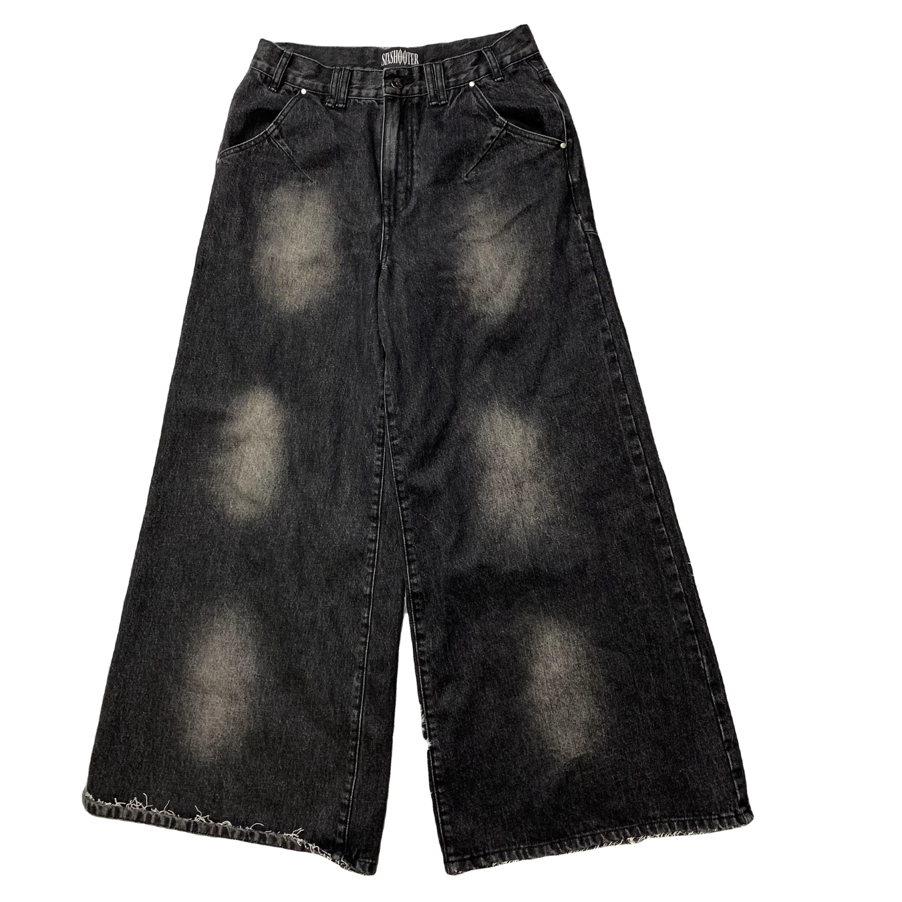 DENIMGUYS Custom Men's Loose Wide Leg Denim Trousers Man Vintage Washed Y2k Baggy Pants Jeans Men