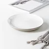 Round shape hotel restaurant used tableware ceramic customized dinner plates for restaurants