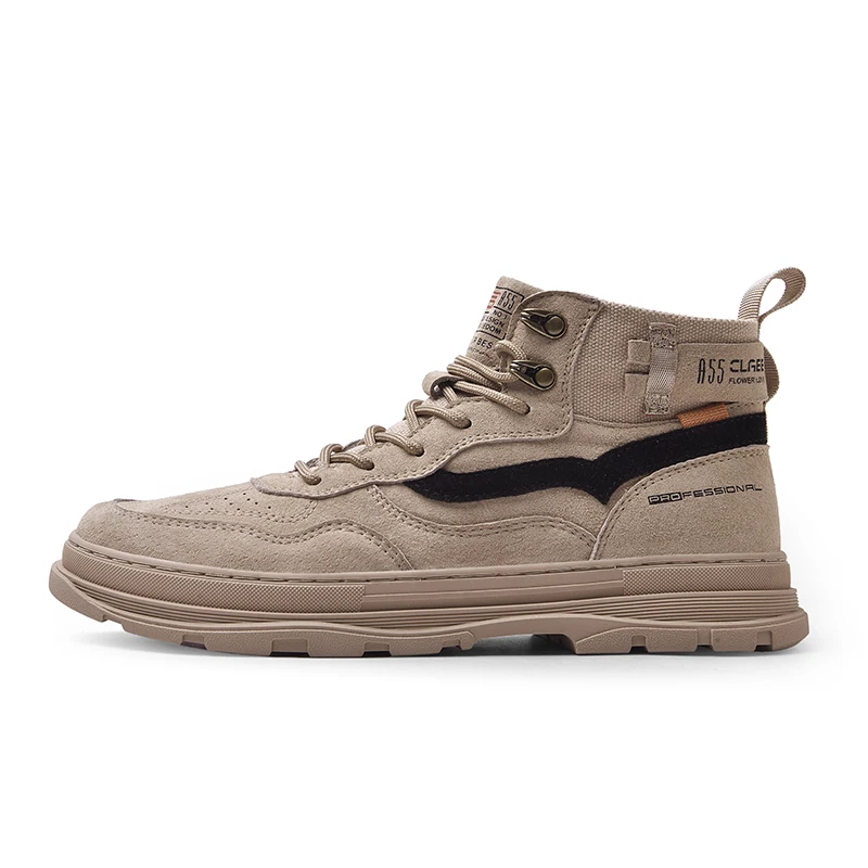 

Men Shoes Boots Waterproof Leather Ankle High Top Boots For Spring And Autumn
