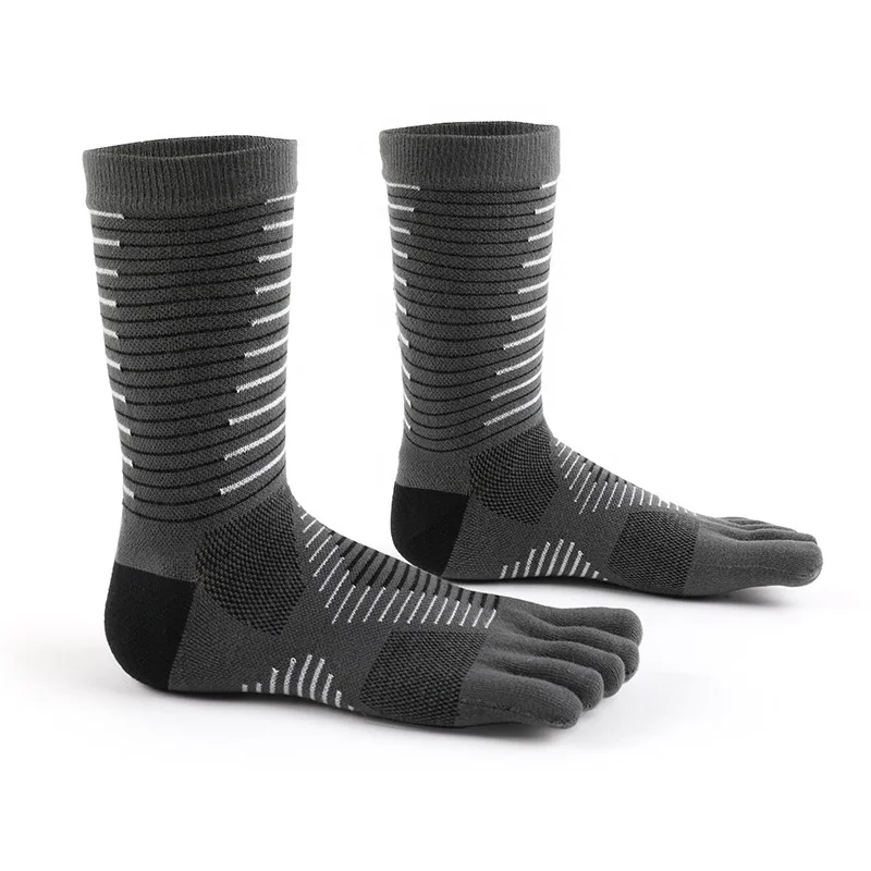 

Wholesale Outdoor Professional Running Sport Five Toe Socks Men Unisex Coolmax Marathon Compression Socks, 3 colors or custom