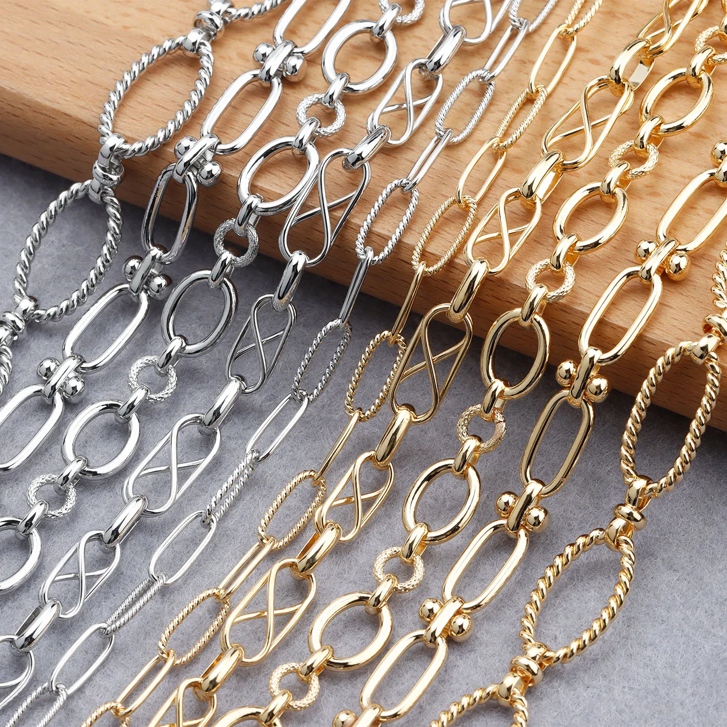 

Gold Silver Color Link Chain Diy Necklace Chain For Women Men Jewelry Making Accessories C169