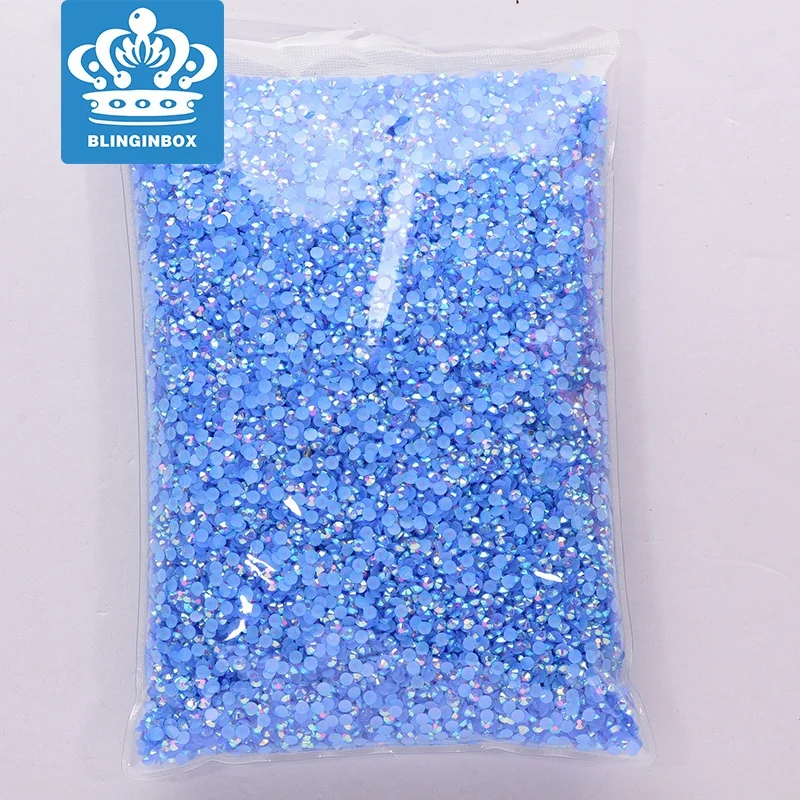 

Factory Resin Rhinestone Sheet Non Hotfix Jelly Bottom Flatback Rhinestones Crystal for Nail Art, Crystal white