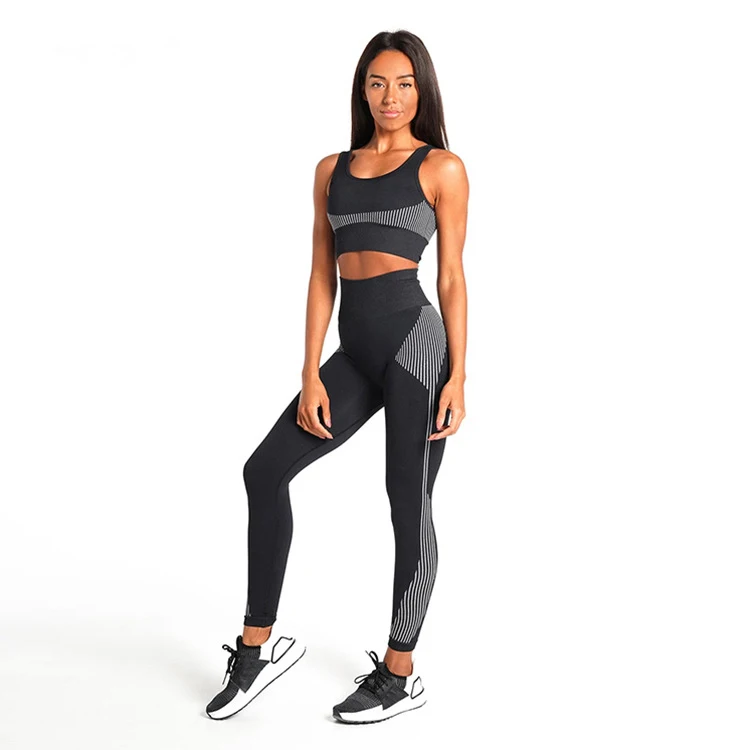 2020 hot selling women seamless gym fitness sportswear yoga athletic workout two piece set