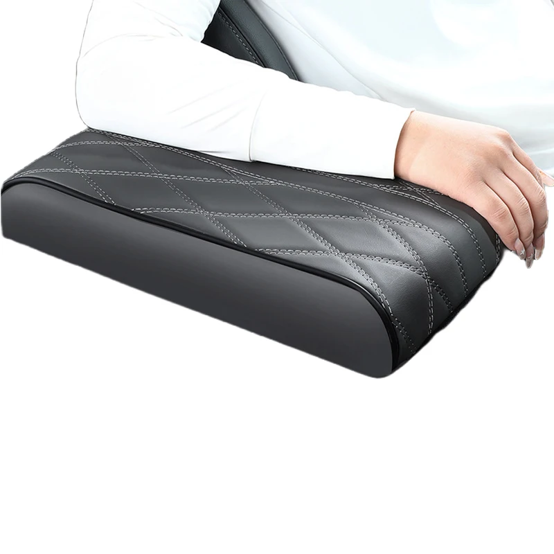 

Universial Car Armrest Lift Pad Car Armrest Pad Memory Cotton Leather Armrest Cover Car Storage Box Pad.