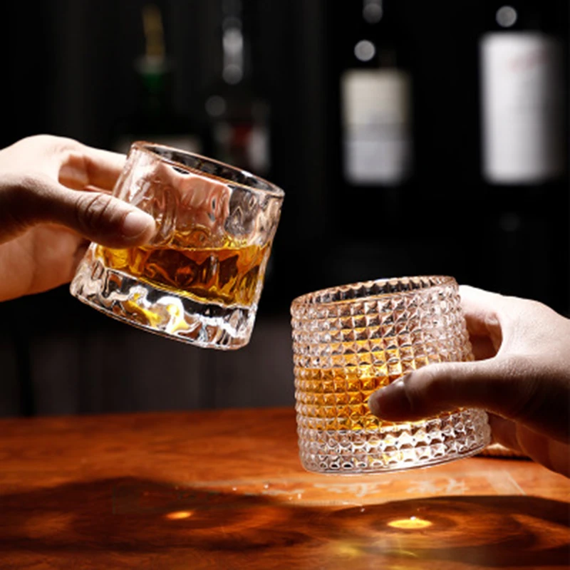 

Creative tumbler whiskey cup net red water glass personalized cocktail glass, Clear