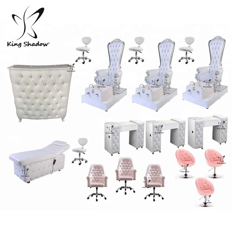 

Hot Sale Top Luxuary White Spa Chair Pedicure Chair With Sink