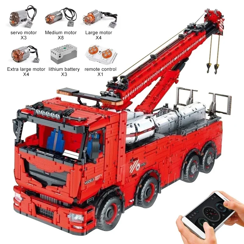 

Tiktok High-tech Car Bricks Tow Truck Building Blocks Toys Flagship Edition little child models technic plastic Mould King 19008