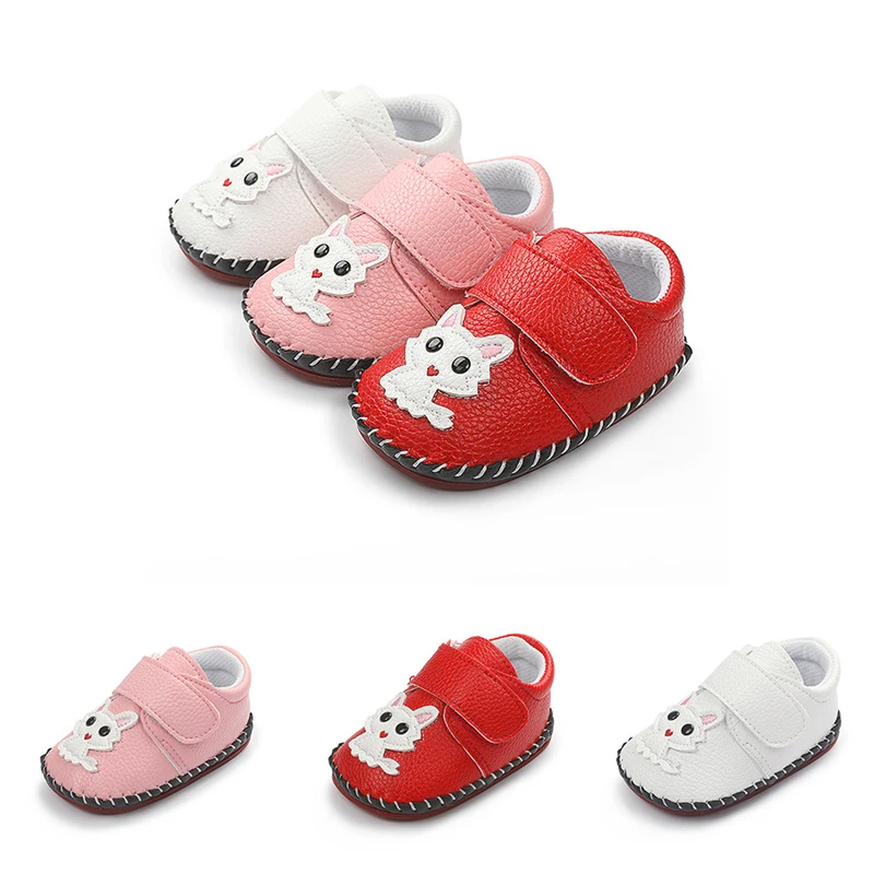 

Baby Cartoon rabbit Shoes Newborn Baby Boys Girls Cute Animal First Walkers Shoes Toddler Soft Sole Anti-slip PU casual shoes B1, As photo