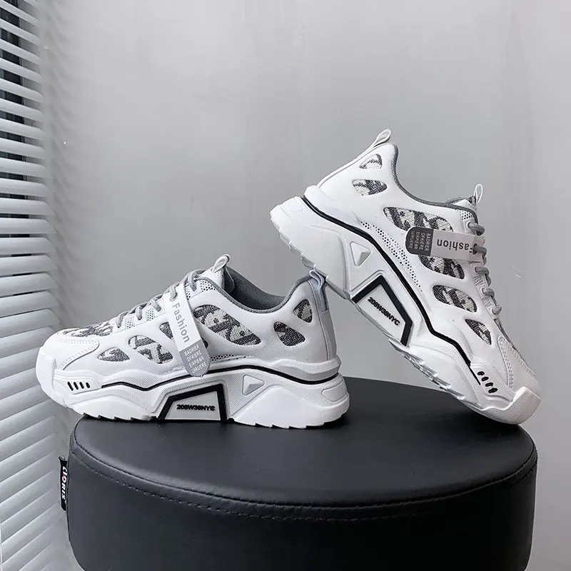 

Trendy Fashion 2021 Breathable Mesh Thick Sole Women Casual Shoes Ladies Sneakers, Black/grey/green