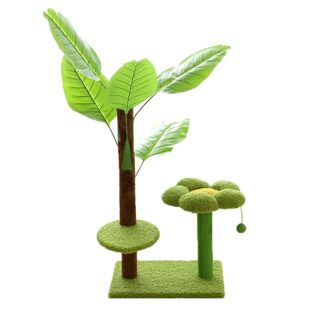 

Hot sale new simulation tropical rainforest wooden pet cat climbing frame