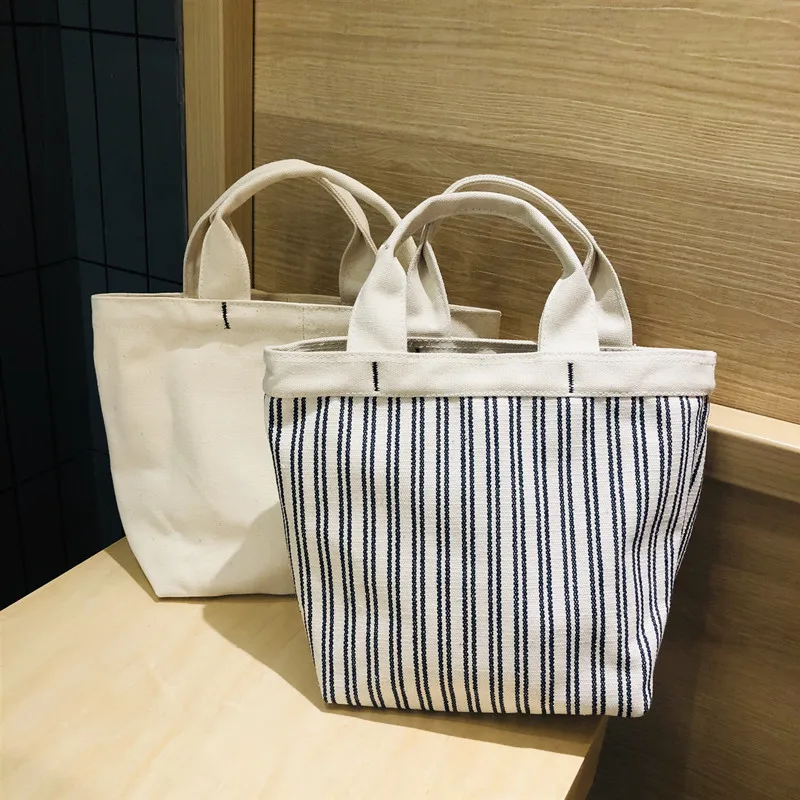 

2021 South Korea niche design waterproof canvas bag casual simple letter handbag ins wild tote bag women, Customizable