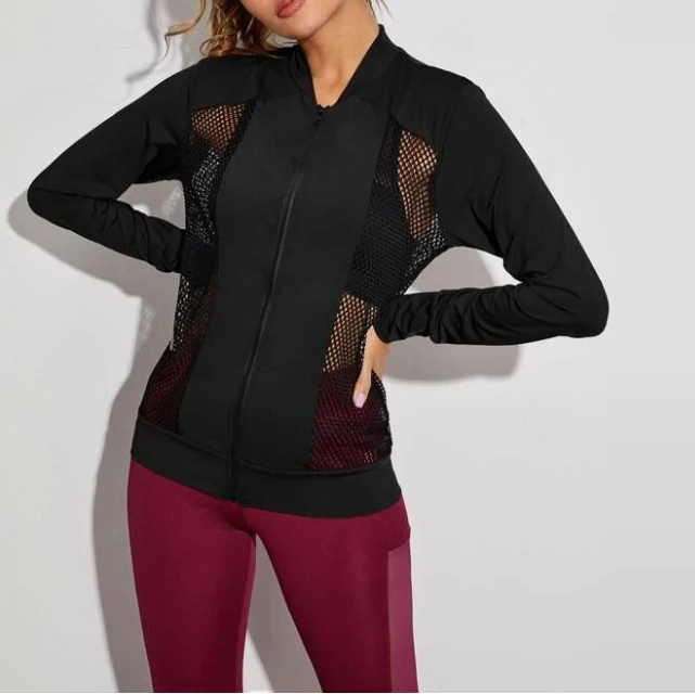 fishnet zip up hoodie