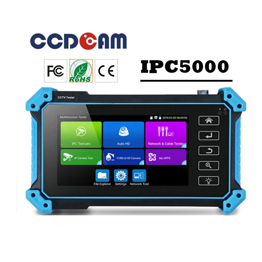 

5INCH CCTV Tester IPC-5000 5100 5200 Plus Full 8MP IP CVI TVI AHD SDI Analog 6 IN 1 VGA & 4K