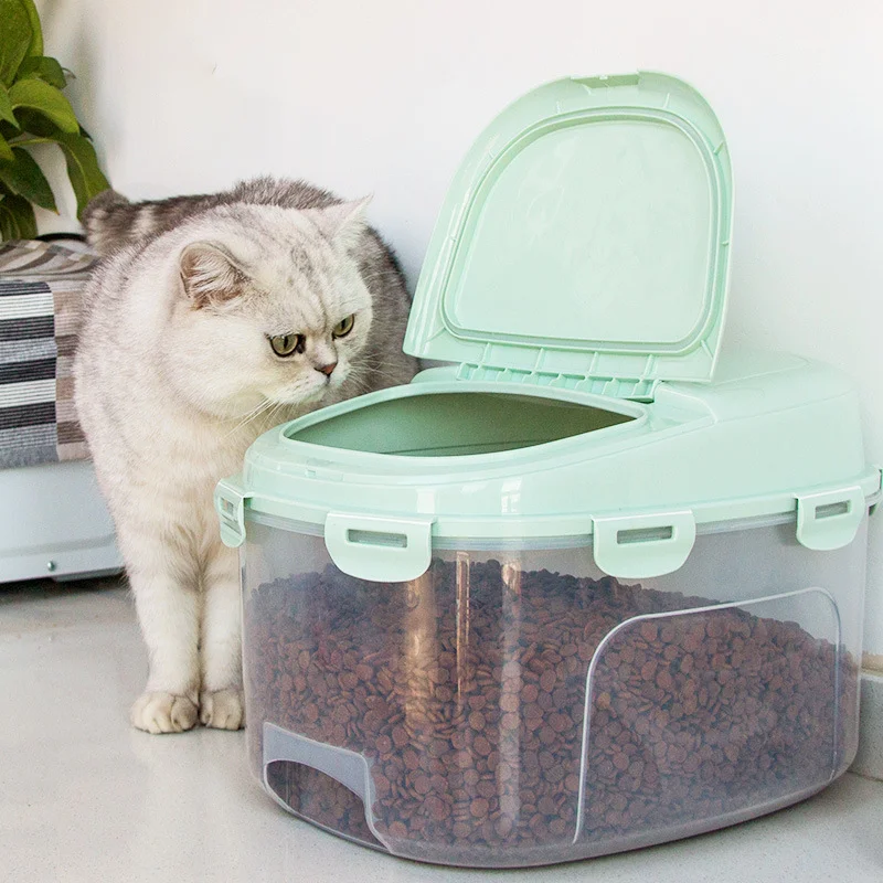 

Cat and Dog Storage Bucket Sealed Moisture-proof Clamshell Storage Pet Food Fresh Bucket