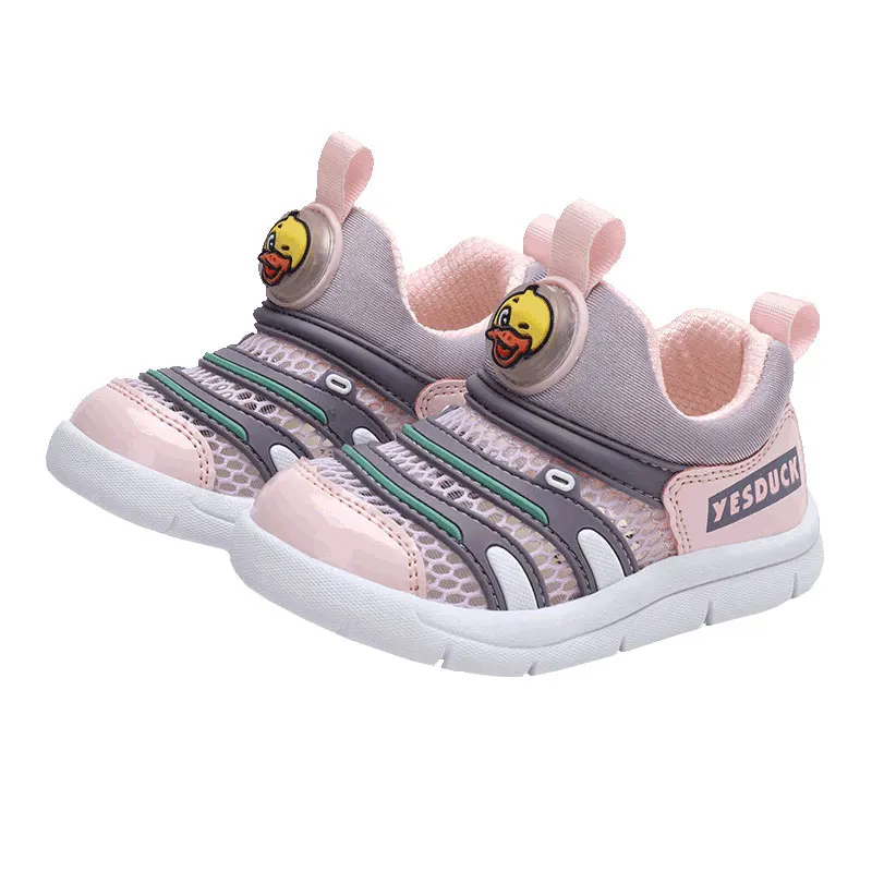 

Wholesale kids flashing sports shoes spring summer Baby Toddler luminous shoes with breathable non slip net surface lighting