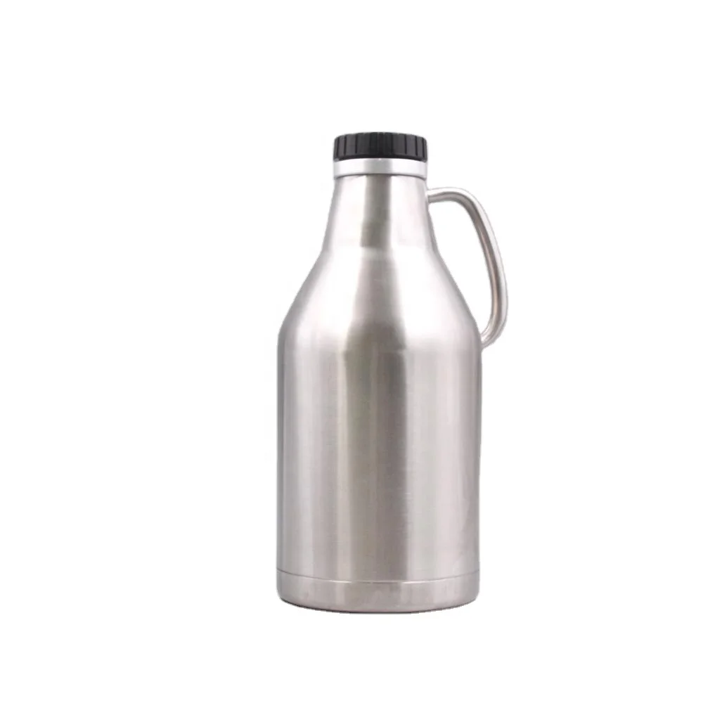 

stainless steel 1liter beer coffee growler with custom logo, Silver