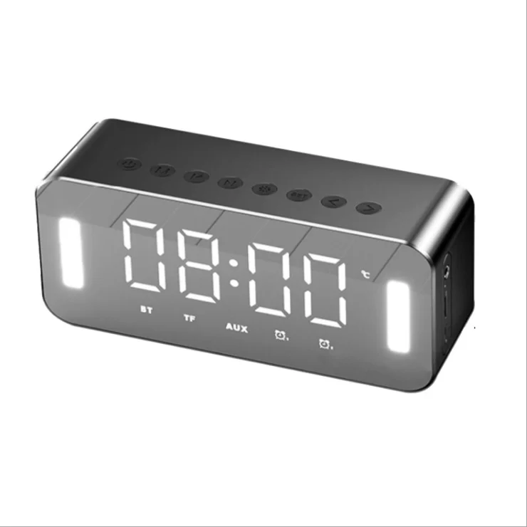 

Wireless speaker mirror desktop mobile phone clock stereo Home with alarm clock radio speaker