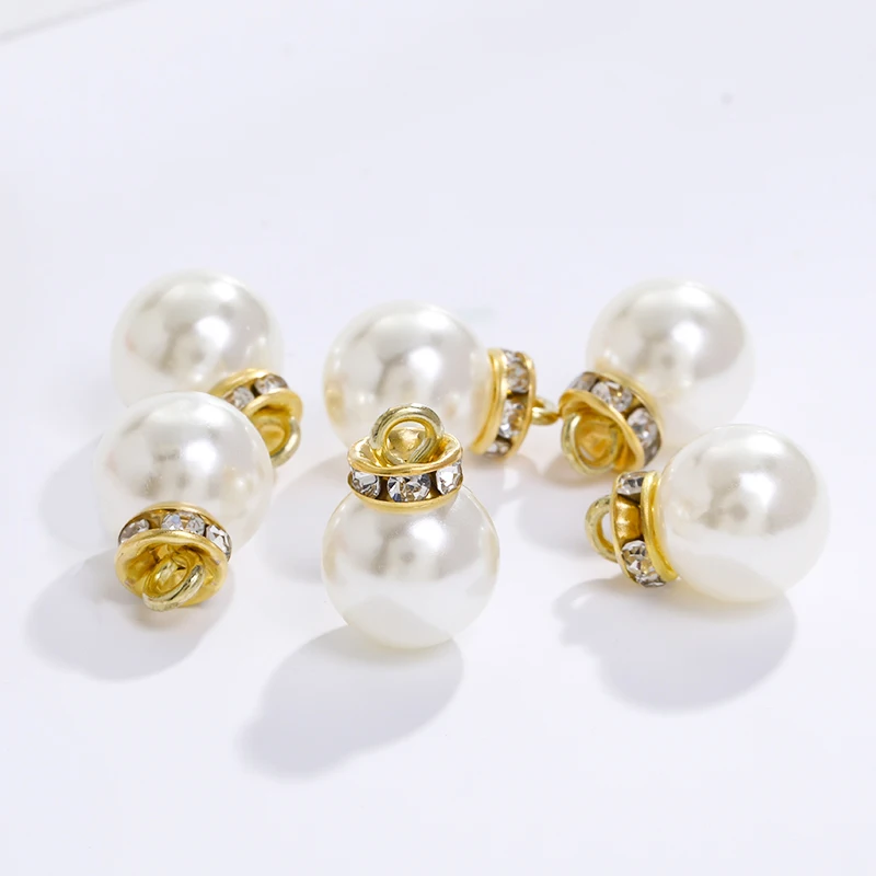 

Xichuan 8/10/12 mm DIY decoration ABS pearl pendant with rhinestone for pendant earring bracelet hair clips accessories beads