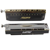 

EASTTOP key of LowC 12holes chromatic harmonica brass reedplates ABS plastic case China manufacture