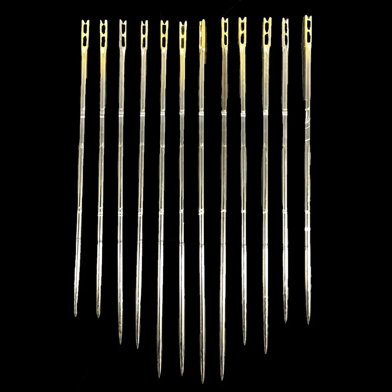 

Blind Multi-size Needles Gold Tail 12Pcs Easy To Go Through From Side Hand Sewing Embroidery Tool DIY Needlework Sewing Needles