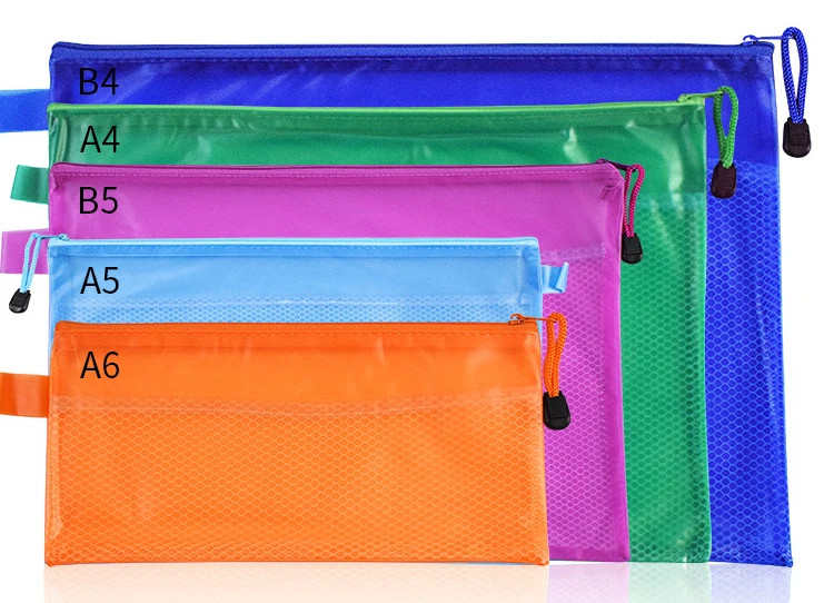 Mesh Zipper A4 Package Pencil Pvc Clear Organizer Document Bag - Buy ...