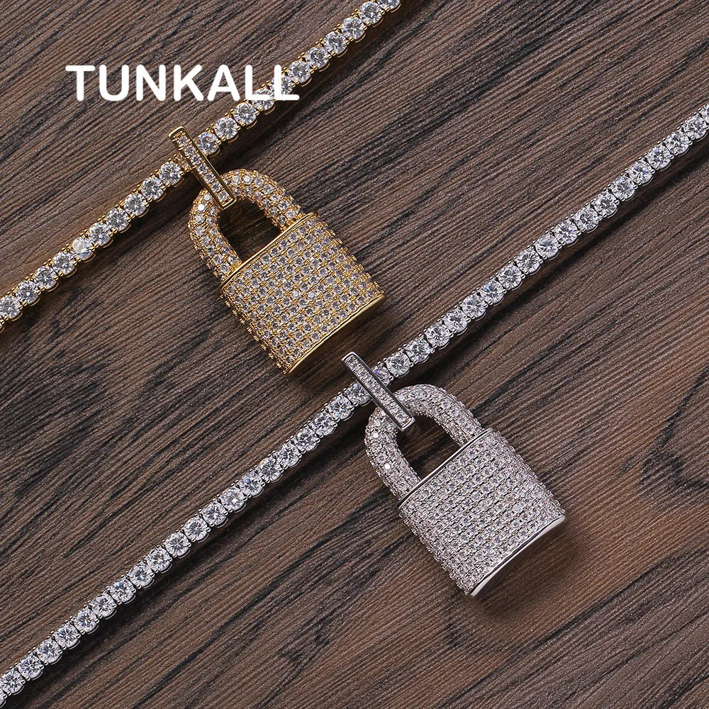 

CN320B 4MM Tennis Chain Brass Pendant Micro pave with CZ Bling Bling Mens Pendant Necklace Rock Hip Hop Jewelry