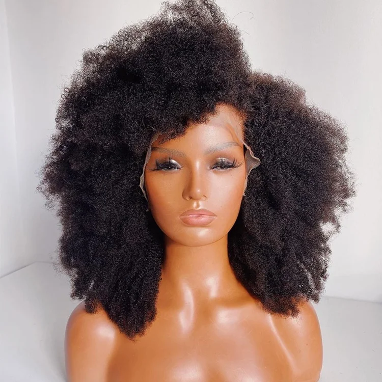 

Afro Kinky Virgin Hair Wig 4C Hair Wigs Kinky Curly High Density Human Hair Lace Front Wig