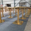 Customized table sizes designs worldwide popular 100 colors marble table tops gold dining table set