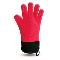 

Amazon Hot Sale kitchen Oven Gloves Cooking Barbecue Baking Silicon Heat Resistant Silicone Insulated Gloves