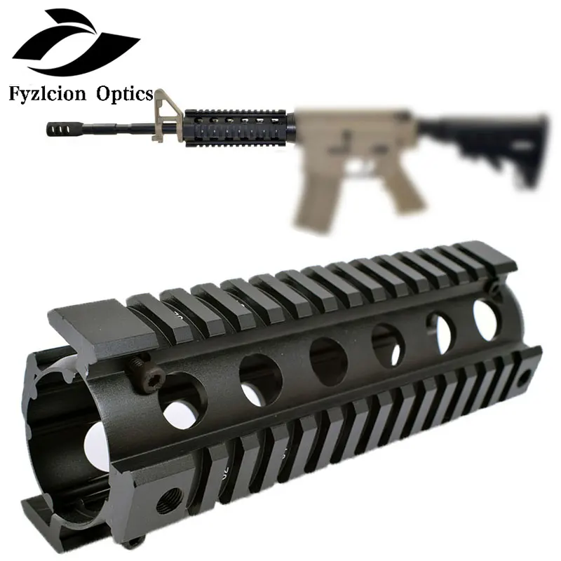 

Tactical 6.7 inch Drop In Quad Picatinny Rail Mount Two Piece AR Handguard for Hunting AR15 M4 M16 Rifle Accessory Dropshipping, Black