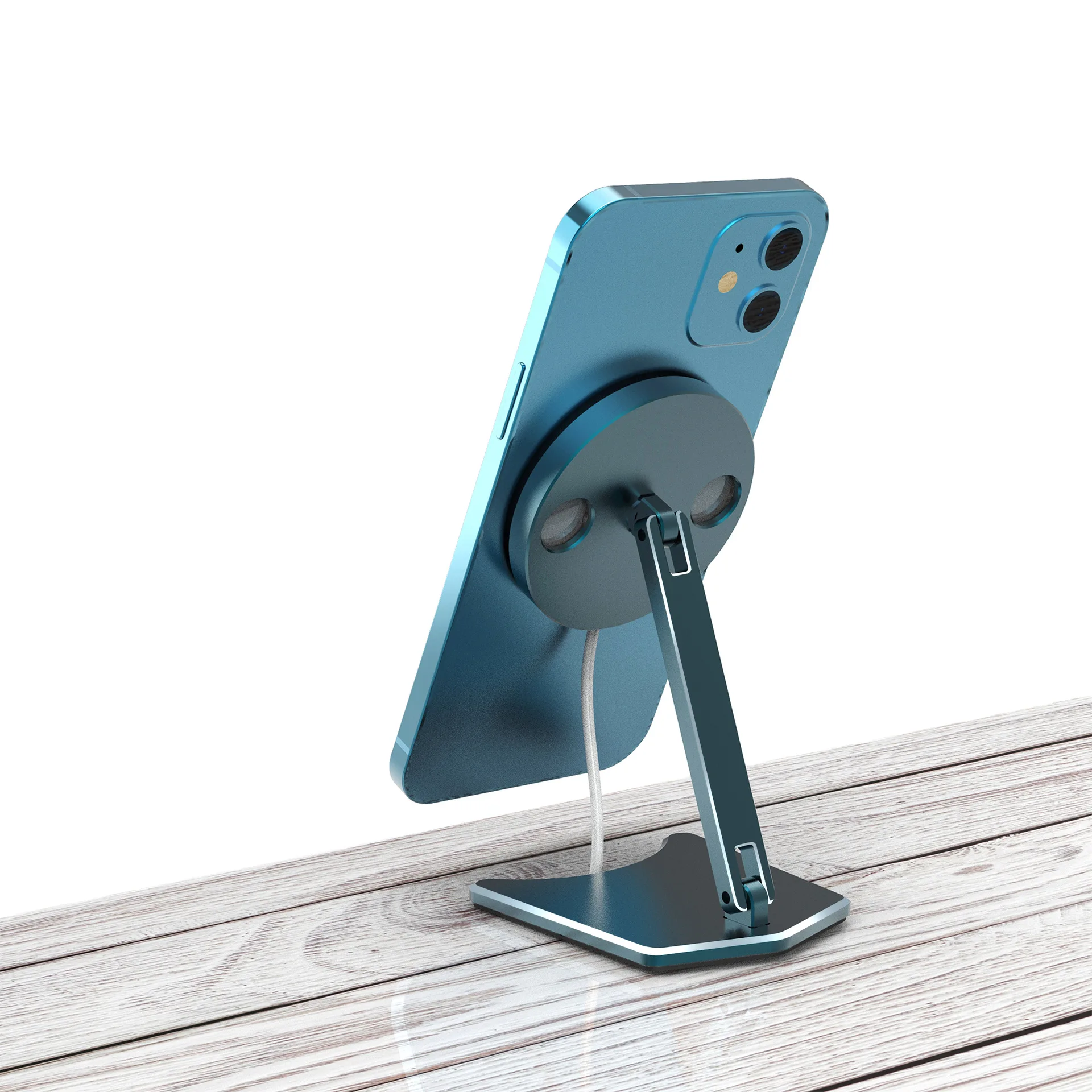 

Foldable Aluminum Alloy Stand Non-slip Silicone Base Adjustable Phone Charger Holder Charger