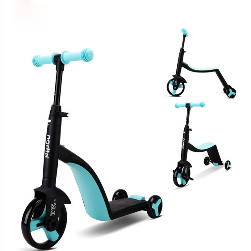 

Nadle tricycle Children's scooter toy for car folding for traveling suitable for baby play over 3 years old boys and girls, Blue yellow red