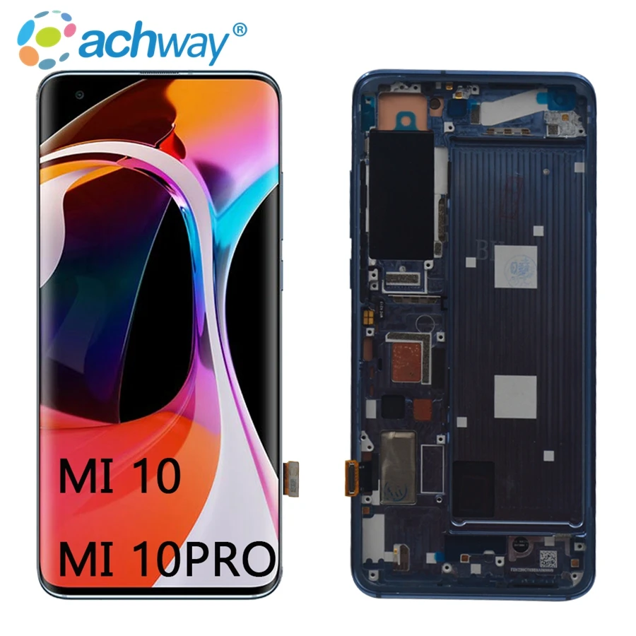 

5G Mobile Phone Lcd Replacement for Xiaomi Mi10/MI 10pro Display Touch Screen Display with Frame with Fingerprint