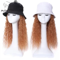 

wool roll fashion ladies hat wigs fisherman hat wigs long corn hot wigs factory direct