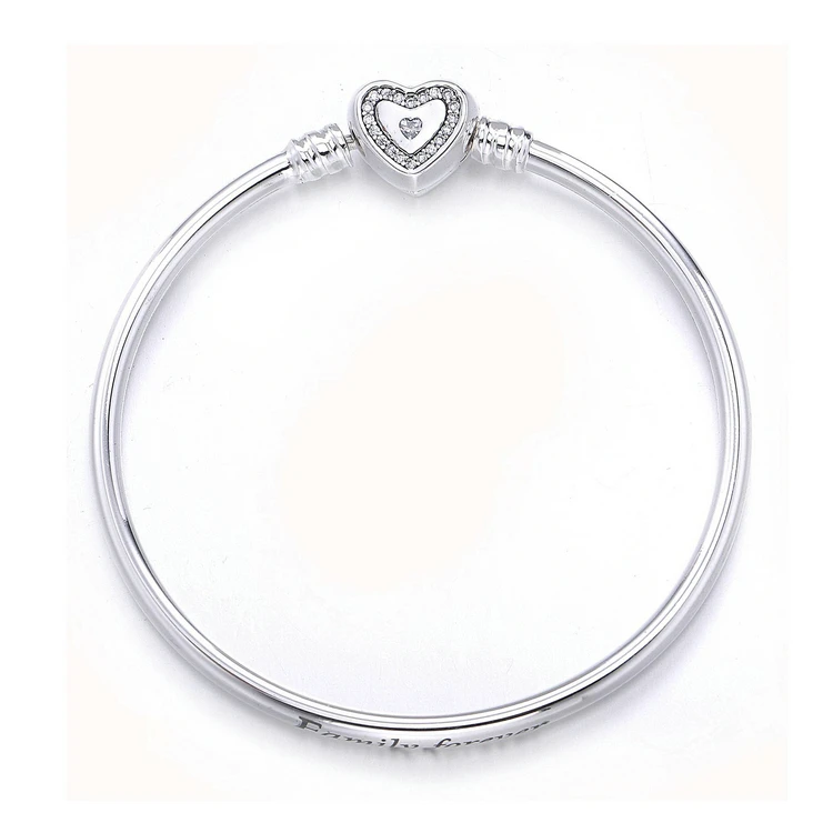

Fashion heart shape love bangle sterling silver bracelets cuffs et bangle