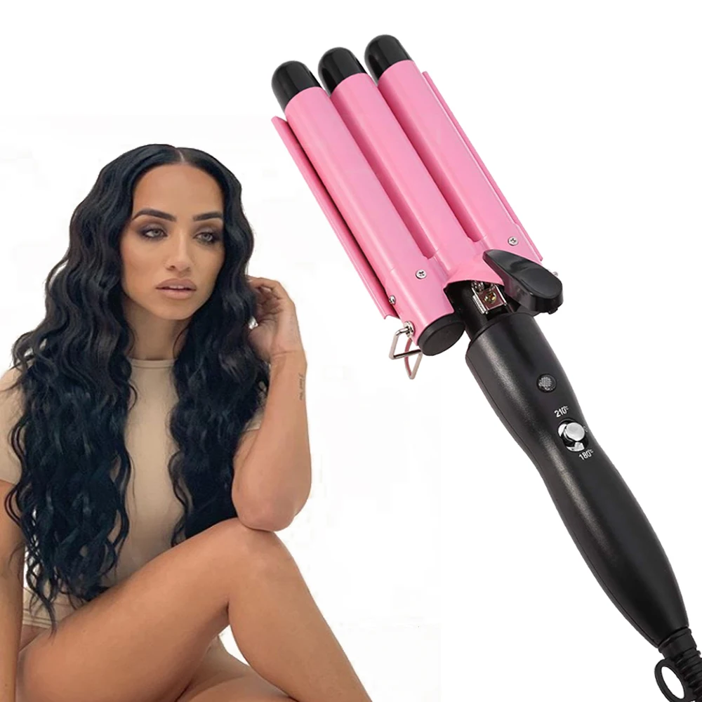 

Professional Hair Curler Hair Ceramic Curler 3 Barrel Curling Iron Flat Ceramic Hair ToolsSalon Styling Tool Curling Iron