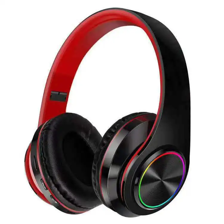 

Laudtec Wireless Portable Led Light Noise Protect Ears Cancelling Headphones For Cellphones And Tablets, Black+red, blue, white, red+black, black