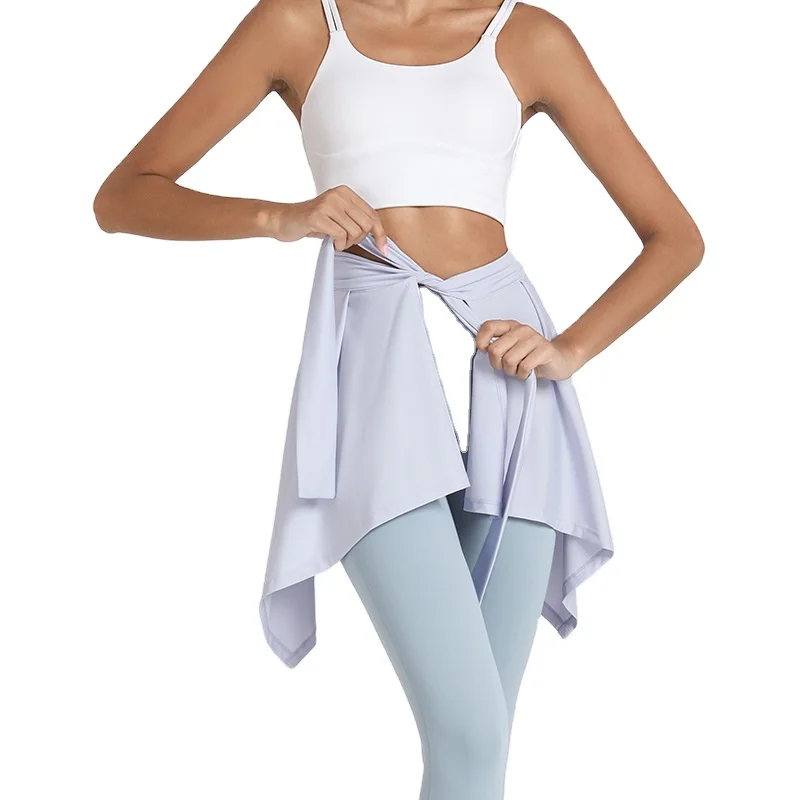 

European and American ladies sports dancing yoga belt decorative short skirt outer wear cover hip scarf ballet dance skirt yoga