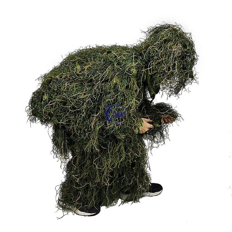 

Hunting Suit With Bag Airsoft Tactics Woodland Military Gilly Suit Sniper Ghillie Suits, Woodland, dry grass (desert) and snow